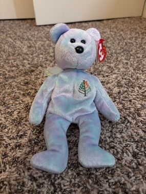 Four Seasons Palm Beach Ty Pastel Iridescent Blue Plush Bear